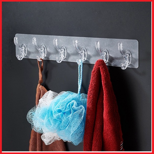 Thanh 6 Móc Dán Tường Trong Suốt Siêu Dính Ctb482 – Bechip