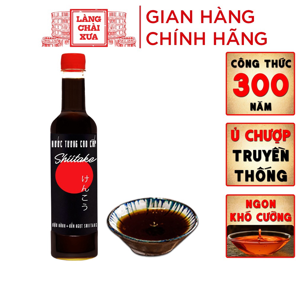 Nước Tương Cao Cấp Shiitake Chai Nhựa 525ml – Làng Chài Xưa
