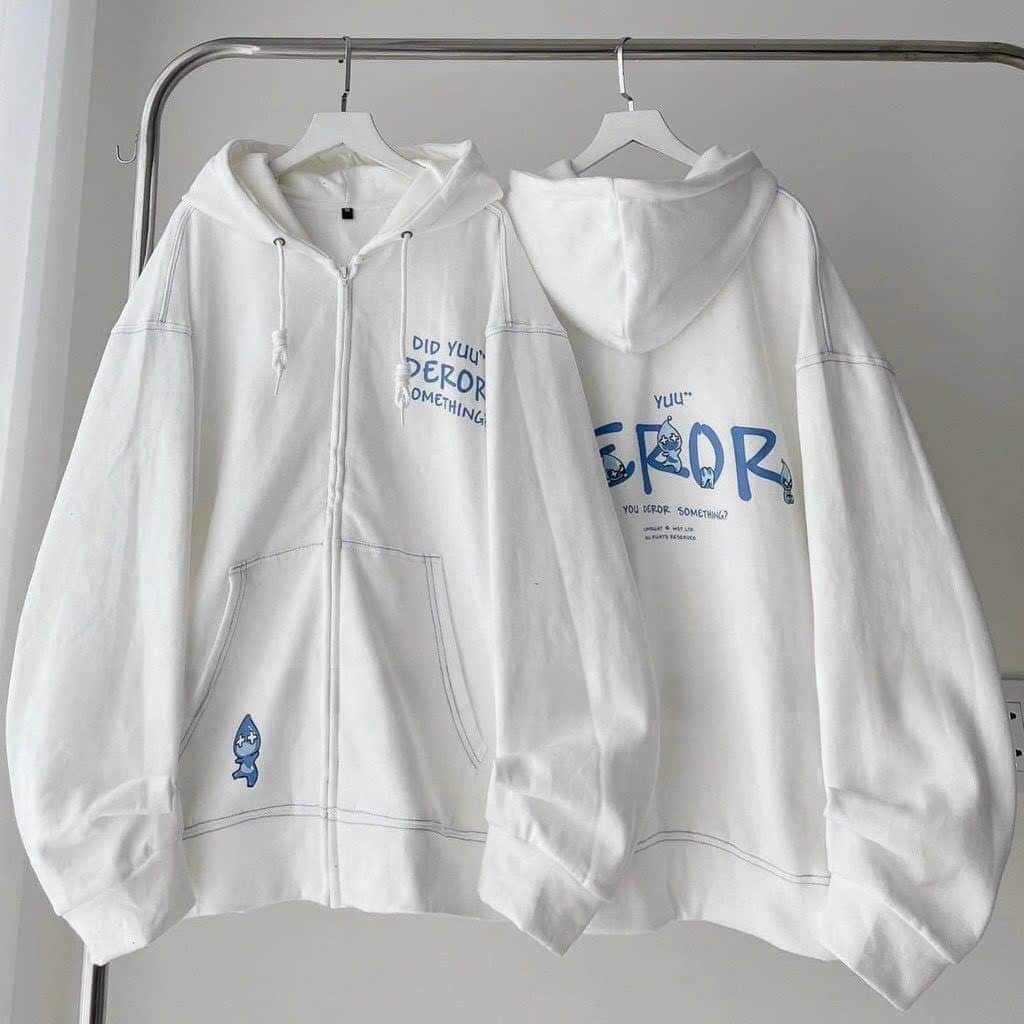 áo Khoác Nỉ Nam Nữ Deror Giọt Nước Form Rộng