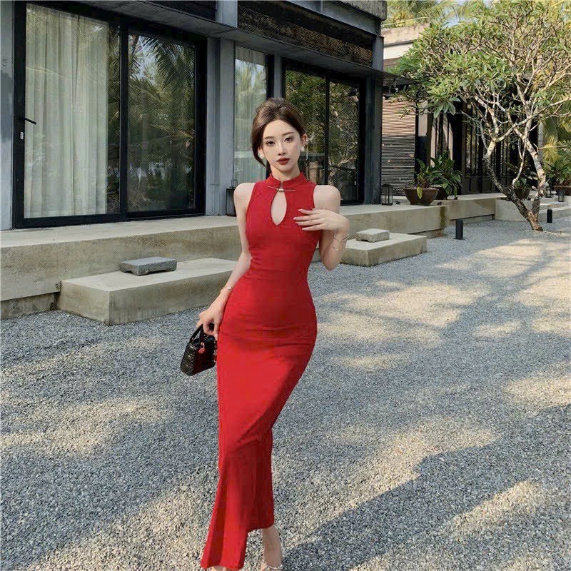 đầm Váy Nữ ôm Body Kiểu Sườn Xám Cổ Tàu Dd901 – Nana House