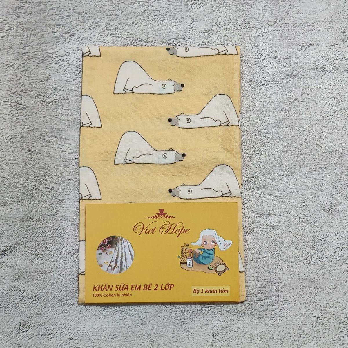 Khăn Sữa Em Bé In Hình 2 Lớp (80×100 Cm) – Viet Hope