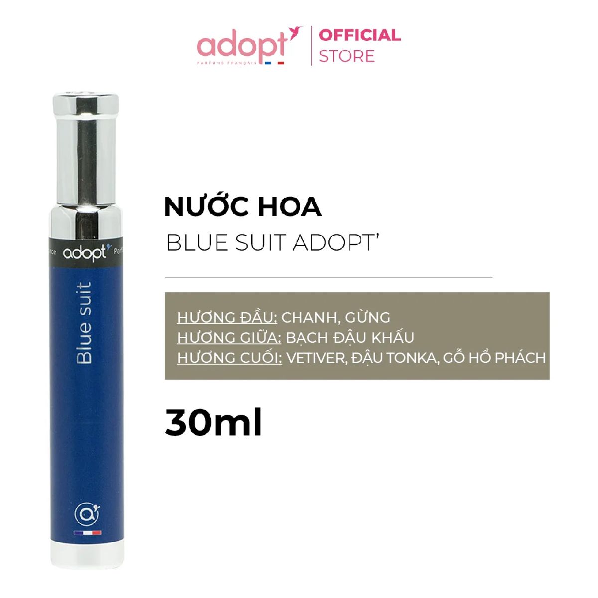 Nước Hoa Nam Blue Suit 30ml – Adopt’