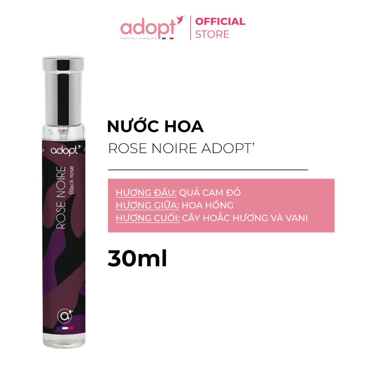 Nước Hoa Nữ Rose Noire 30ml – Adopt’