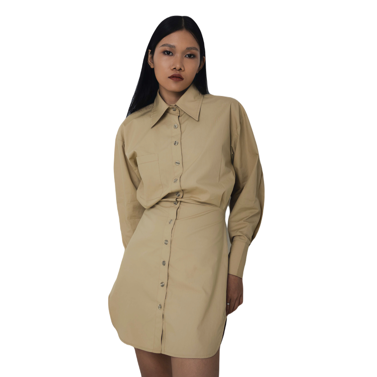 đầm Sơ Mi Tay Dài Shirt Dress – Conin