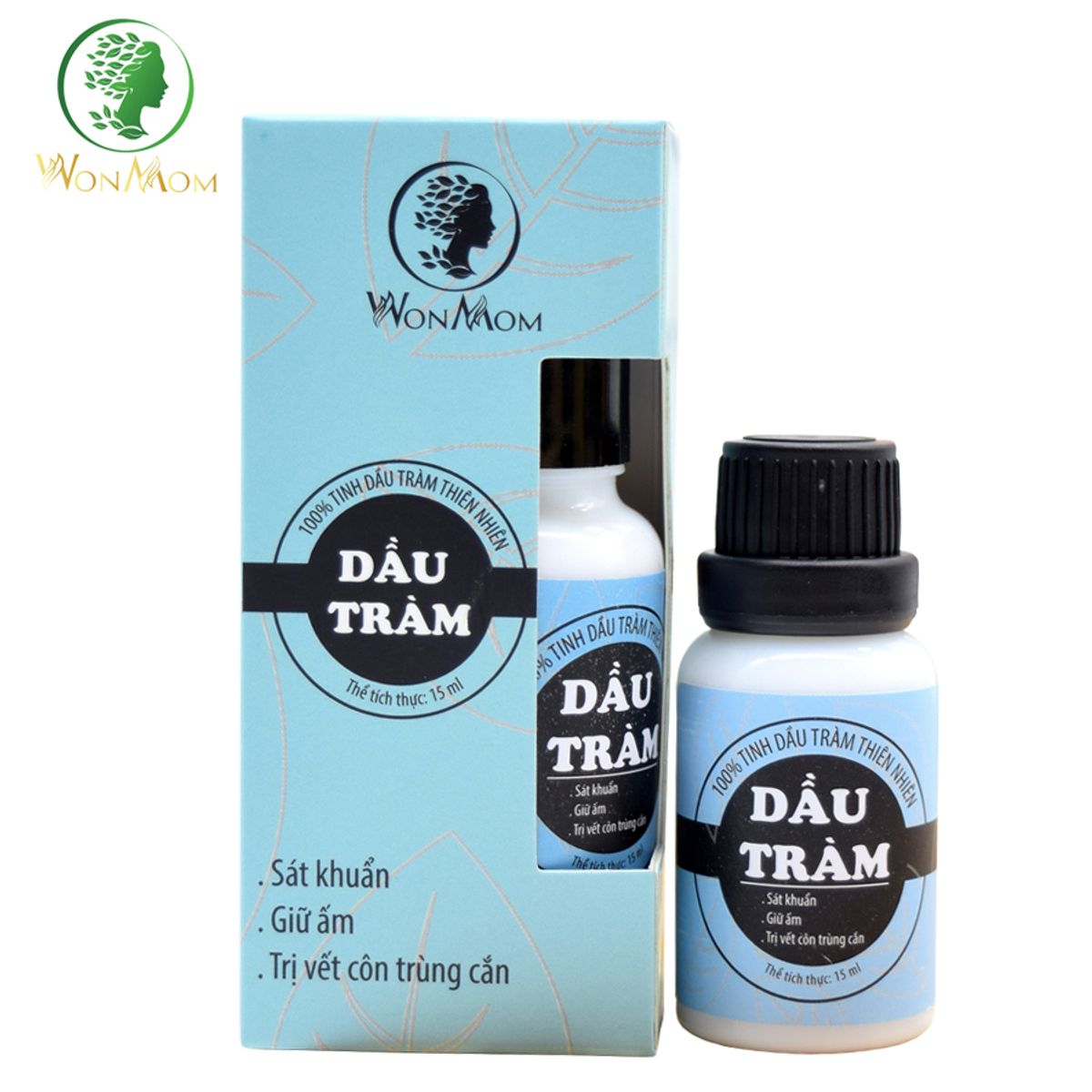 Dầu Tràm Chống Cảm Cúm, Giữ ấm Cho Bé Wonmom 15ml