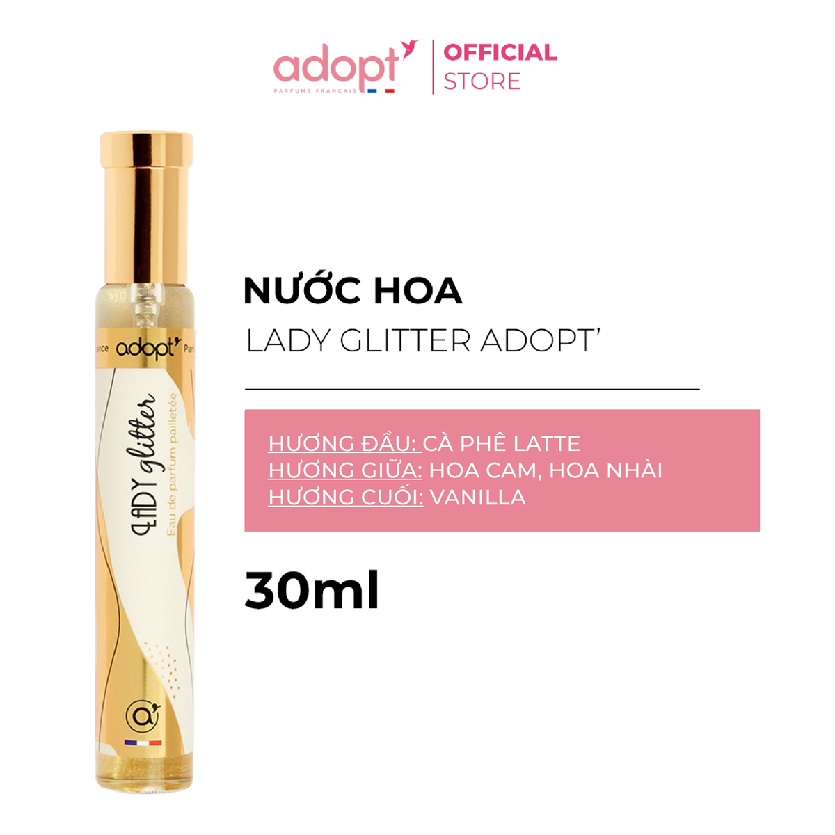 Nước Hoa Nữ Lady Glitter 30ml – Adopt’