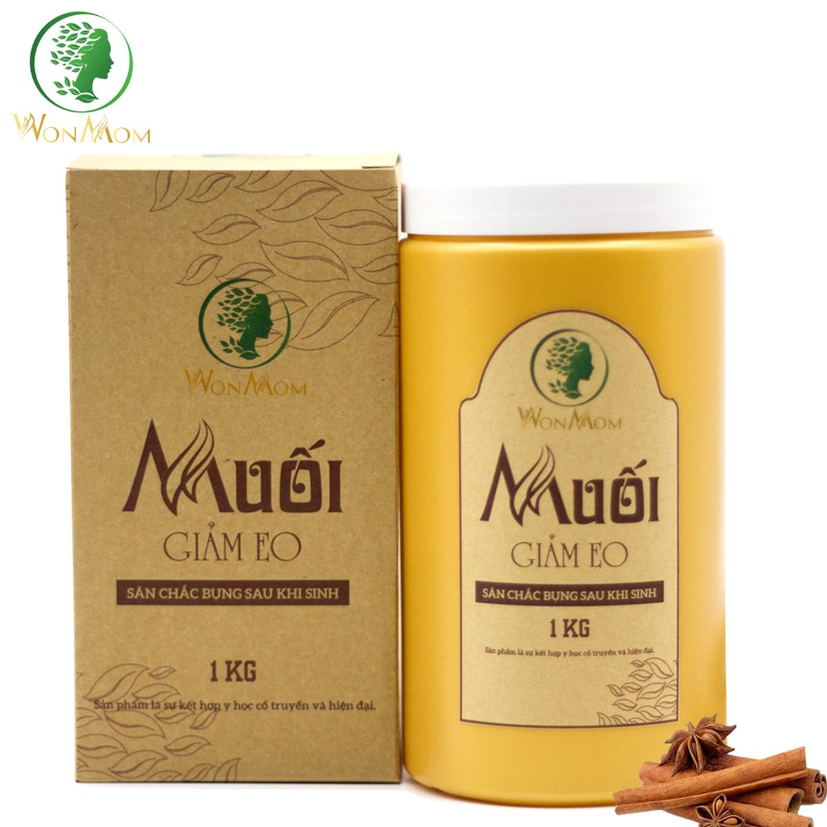 Muối Quấn Bụng Giảm Eo Sau Sinh Wonmom 1000g