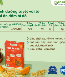 Nui ăn dặm bí đỏ Anpaso 150g