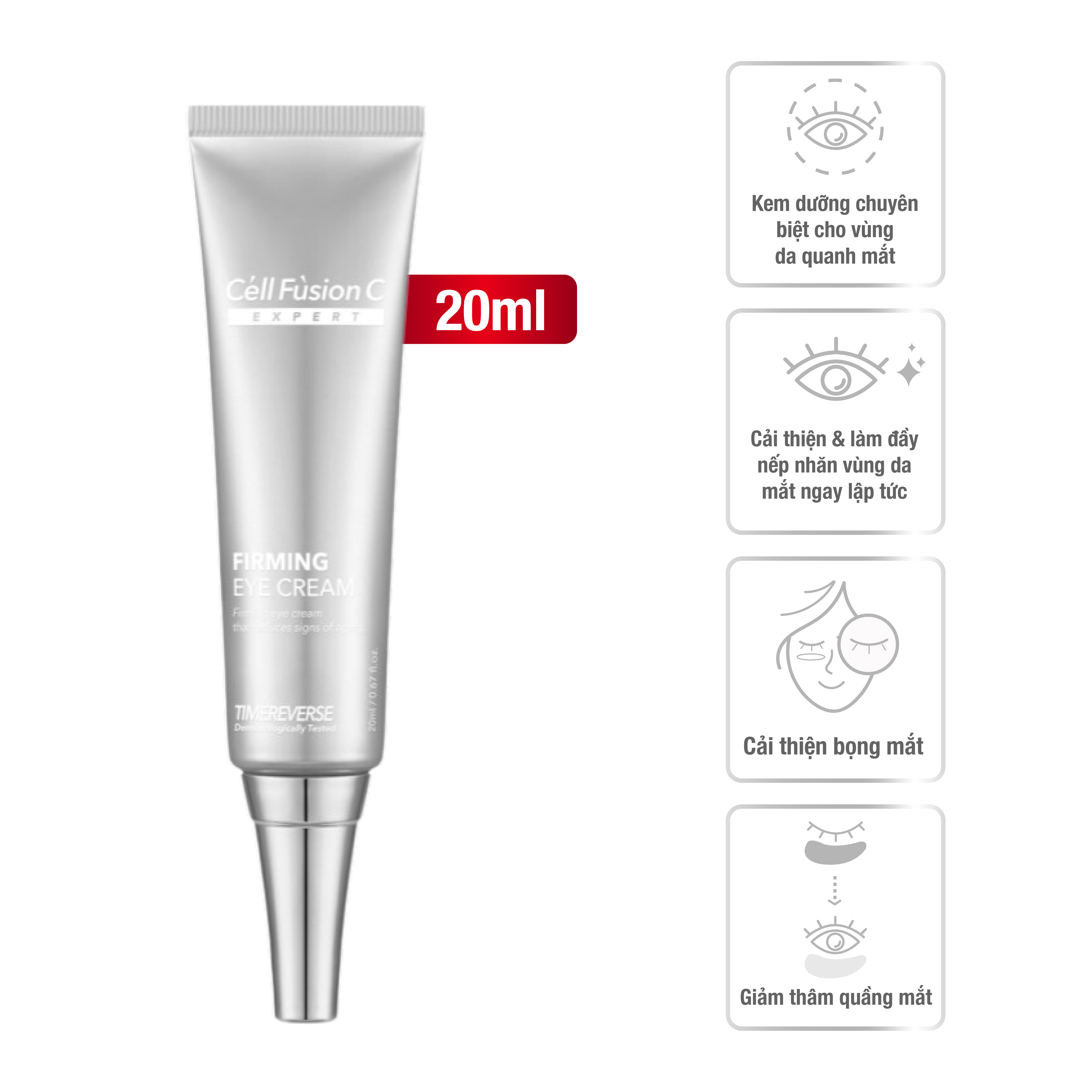 Kem dưỡng vùng mắt giúp săn chắc da, ngăn ngừa lão hóa 20ml – Cell Fusion C Expert Time Reverse Firming Eye Cream