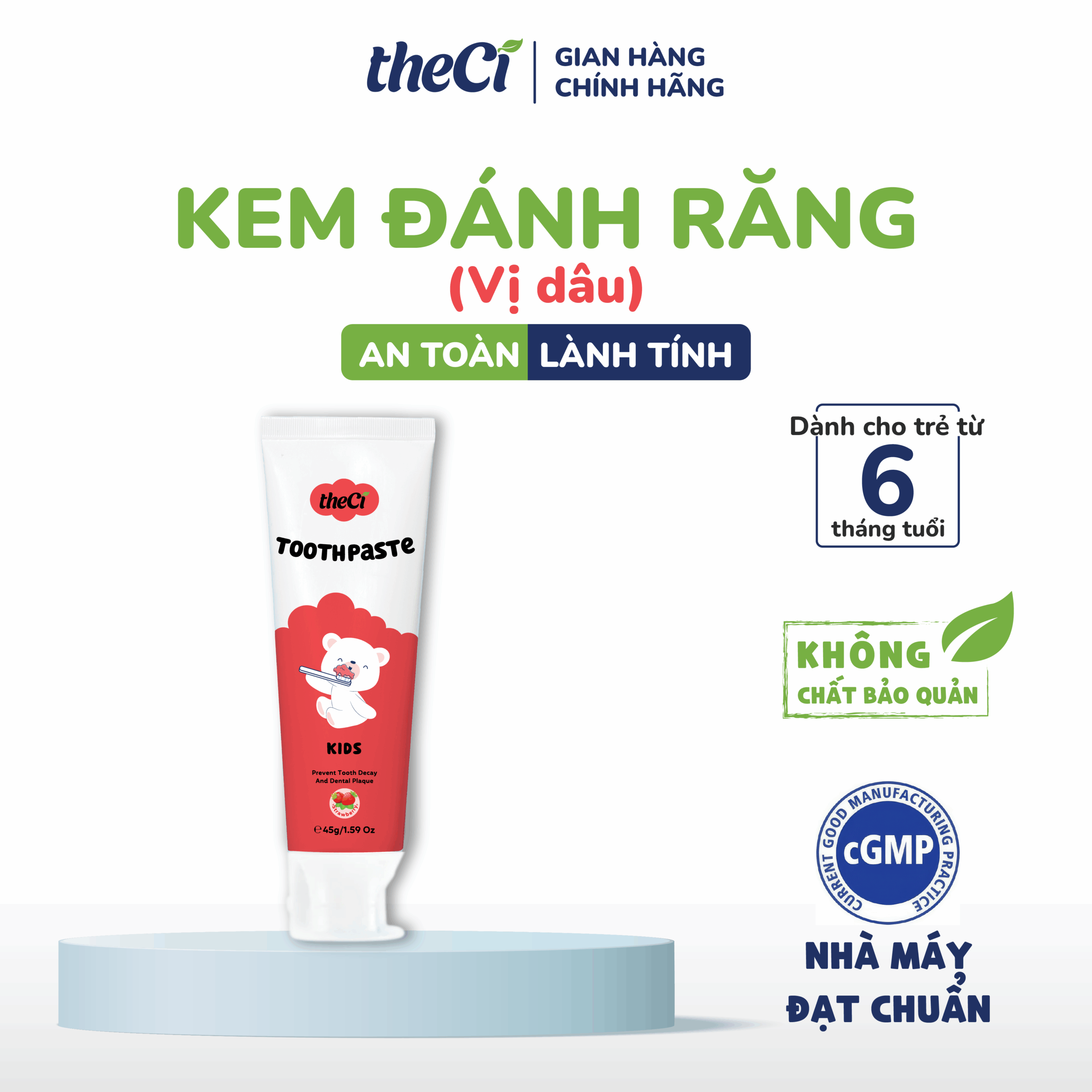 Kem đánh răng cho bé theCi 45g 6 Kem đánh răng cho bé theCi 45g