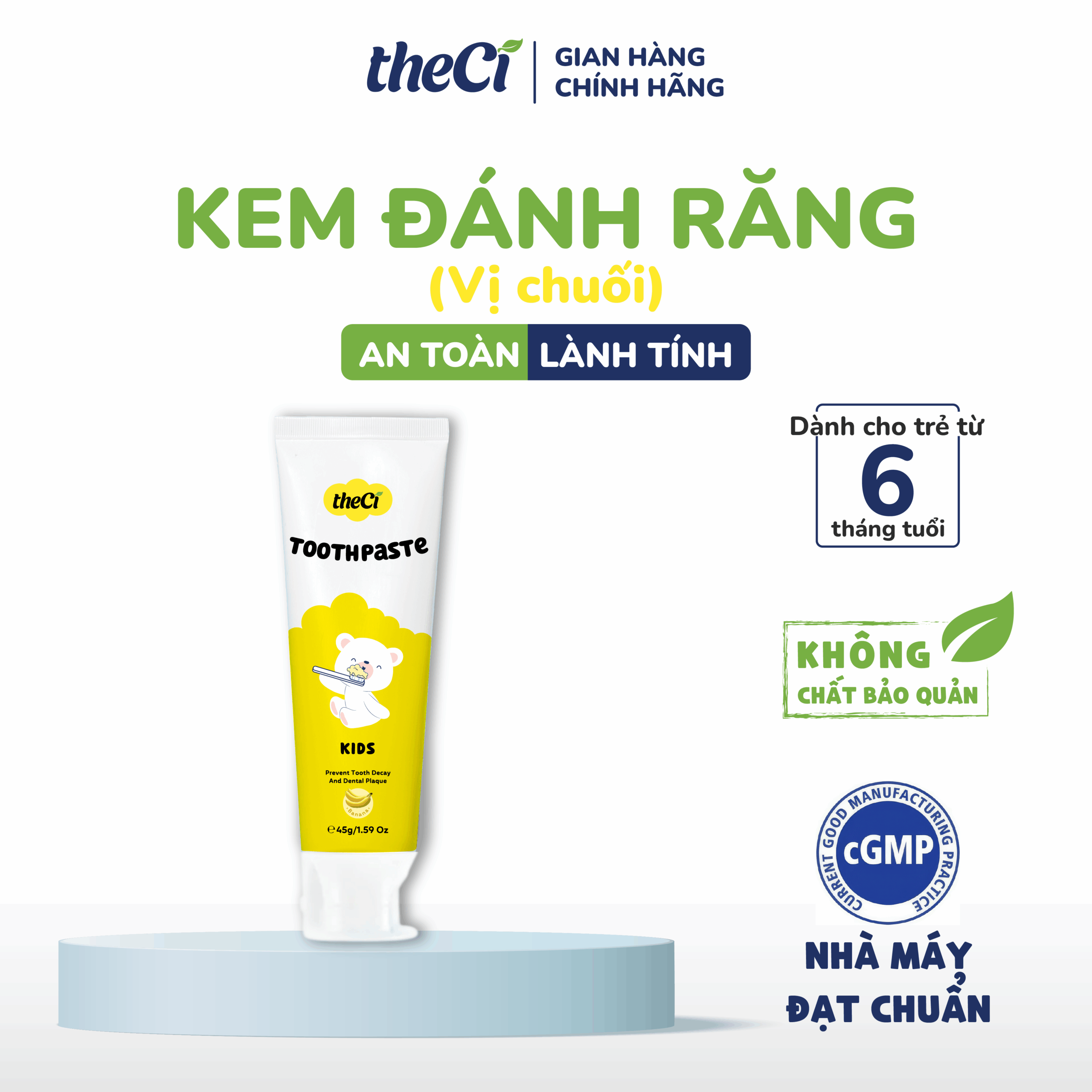 Kem đánh răng cho bé theCi 45g 3 Kem đánh răng cho bé theCi 45g