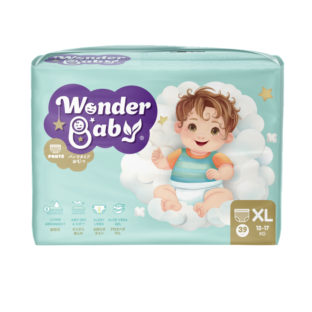 Tã quần Wonder Baby size XL 39 miếng