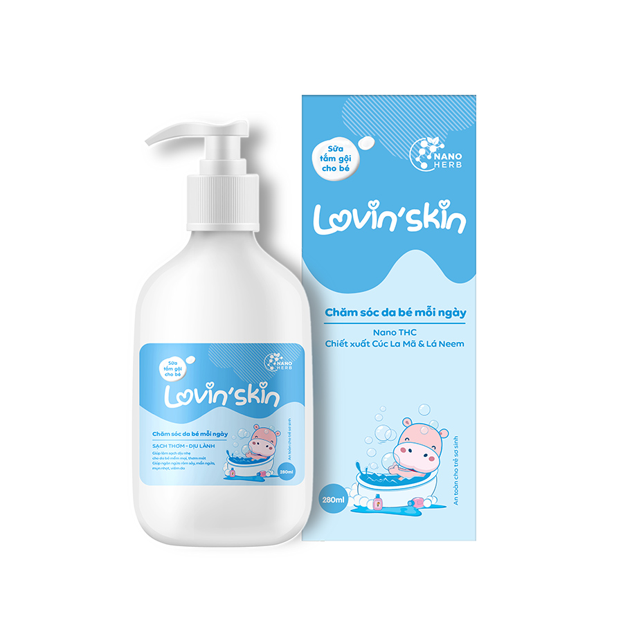 Sữa tắm gội cho bé (Lovin’skin 280ml)