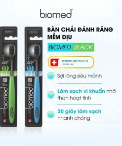 Bàn chải đánh răng mềm dịu Biomed black