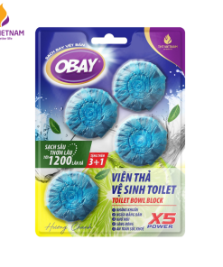 Viên thả vệ sinh Toilet Obay hương chanh 200g/ vỉ (Toilet cleaning blocks-Lemon)