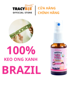 Thực phẩm bảo vệ sức khỏe: Keo ong Propolis Tutti Frutti & Honey for Kids Tracybee (vị trái cây 30ml)