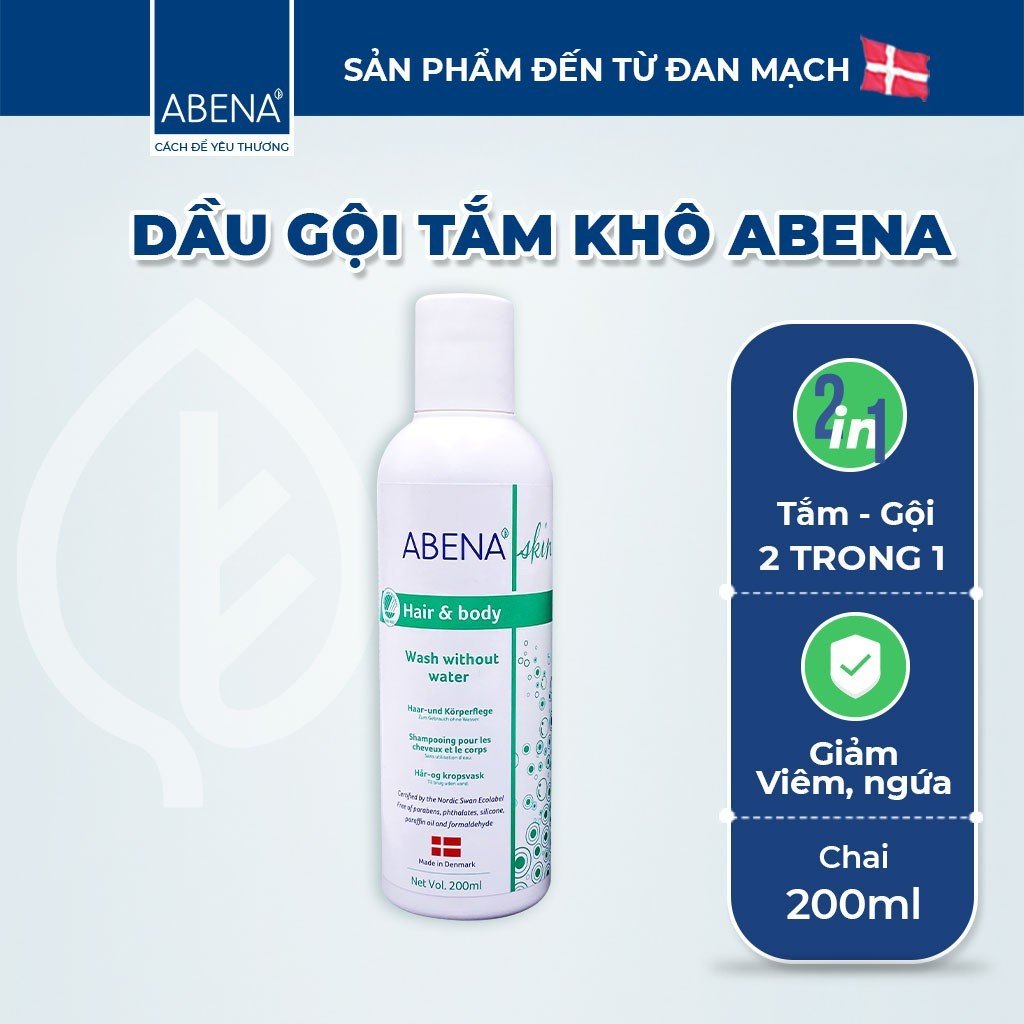 Dầu gội tắm khô Abena Hair & Body Wash 200ml