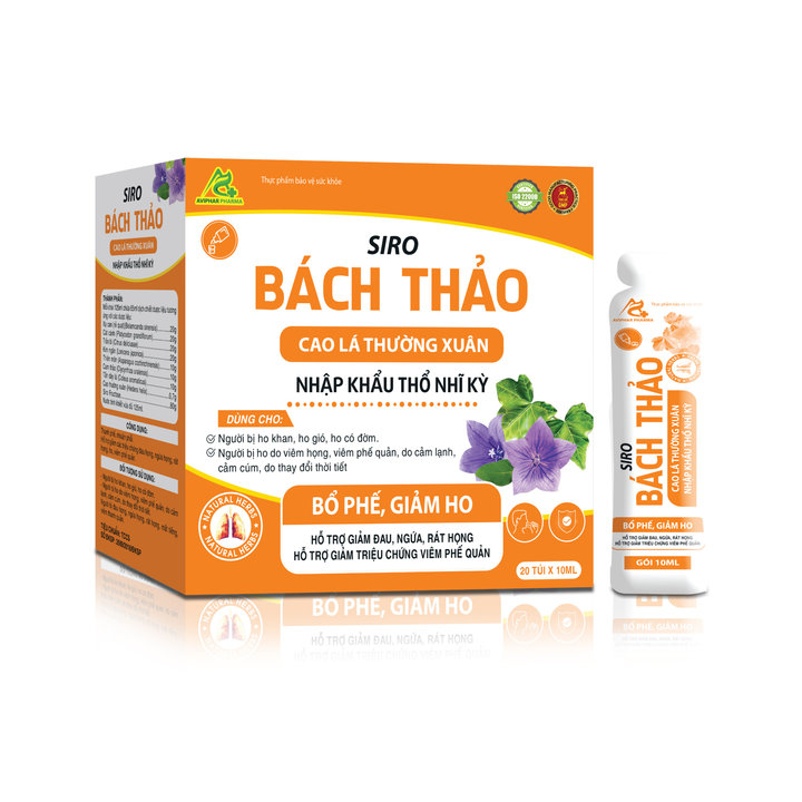 Siro Ho Bách Thảo Chiết Xuất Từ Cao Thường Xuân Giúp Giảm Ho, Tiêu đờm – Dược Phẩm Aviphar