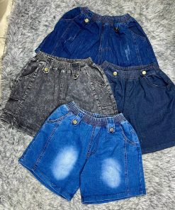 Quần Sort Jean Nữ Trơn Lưng Thun Dễ Mặc – Lê Phương Boutique