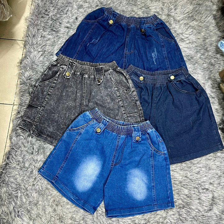 Quần Sort Jean Nữ Trơn Lưng Thun Dễ Mặc – Lê Phương Boutique