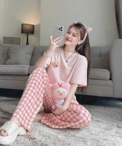 Set Bộ áo Thun Tici Form Rộng Phối Quần Xốp Caro Bh90p-sam Store