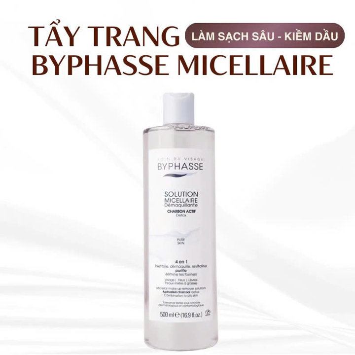Nước Tẩy Trang Than Hoạt Tính Byphasse Solution Micellaire Charbon 500ml – Gdn