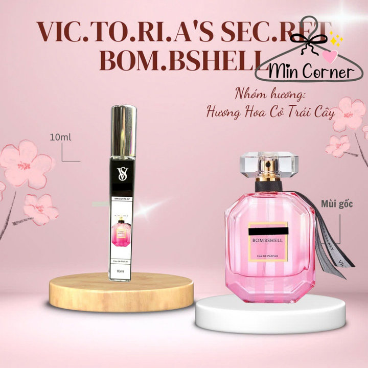 Tinh Dầu Nước Hoa Nữ Dạng Xịt 10ml Vic.to.ri.a’s Sec.ret Bom.bshell Mpf2 – Min Corner