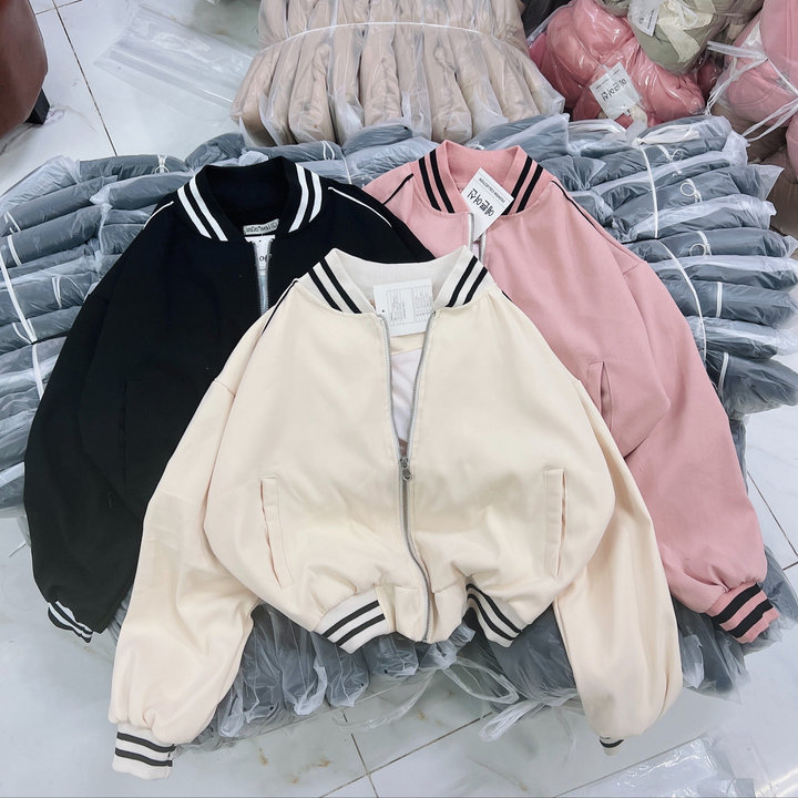 áo Khoác Da Lộn Lửng 2 Lớp Thêu Chữ Seac Bo Tay Siêu đẹp – Htm Fashion