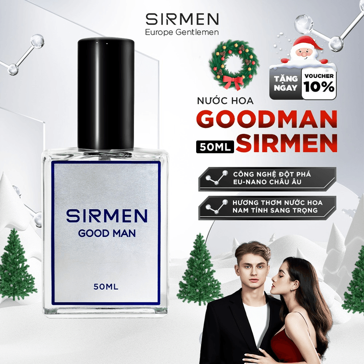 [1 Chai – 50ml] Nước Hoa Nam Sirmen Good Man Eau De Parfum Châu âu Europe Gentlemen Cao Cấp Chai 50ml Thơm Lịch Lãm Cuốn Hút