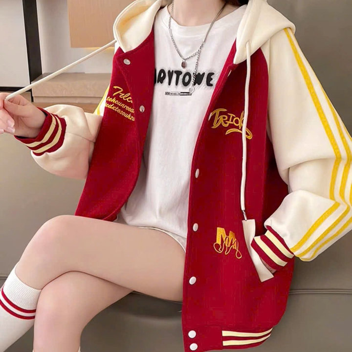 áo Khoác Bóng Chày Unisex Nam Nữ Vải Nỉ Logo Thêu Phối Viền Tay Ut82 – Phương Store