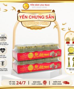 [khay 10 Hũ] Yến Chưng đường Phèn Like Nest 32% Tổ Yến