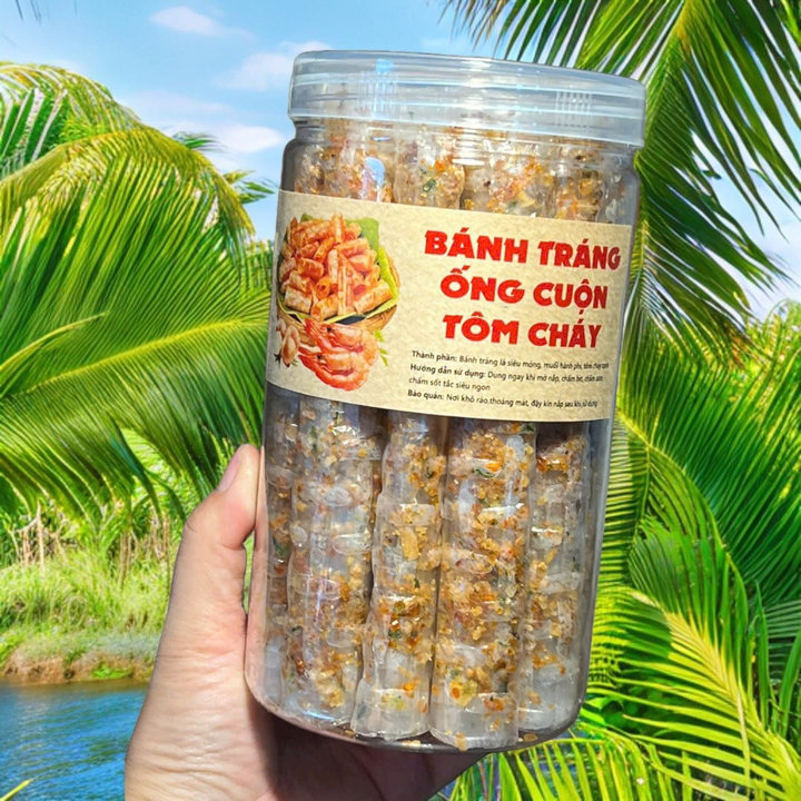 Bánh Tráng ống Ruốc Tôm Hành Cháy Tỏi, ăn Là Mê 200g – Winnie House