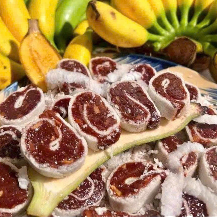 Kẹo Chuối Cuộn Sầu Riêng Dừa Non: Chua Ngọt Hòa Quyện 500g – Winnie House