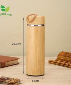Bình Giữ Nhiệt Vỏ Tre 500ml đẹp, Thân Thiện Môi Trường – Sương Mai