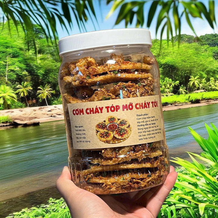 Cơm Cháy Tóp Mỡ Hành Phi Muối Tôm, Hương Vị đặc Biệt 500g – Winnie House