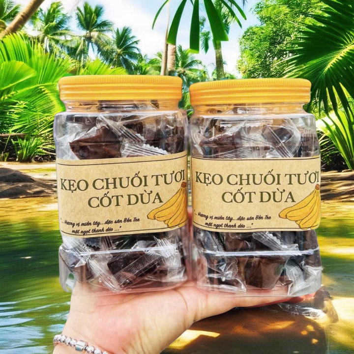 Kẹo Chuối Tươi Cốt Dừa – Ngon Ngậy, Không Ngán 500g – Winnie House