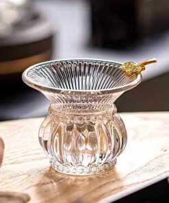 Lọc Trà Thủy Tinh Chịu Nhiệt Họa Tiết đồng Xu Sương Mai