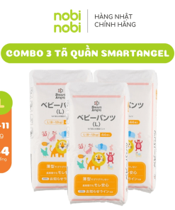 Combo 3 Tã/bỉm Quần Smart Angel Cho Bé Từ 8-12kg 44 Miếng (hàng Nội địa Nhật)