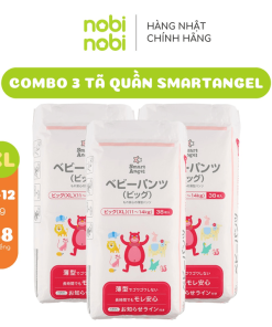 Combo 3 Tã/bỉm Quần Smart Angel Cho Bé Từ 11-14kg 38 Miếng (hàng Nội địa Nhật)