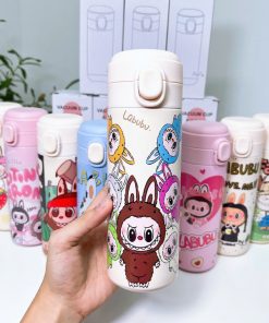 Bình Giữ Nhiệt Hoạt Hình Nút Bật 420ml Ngẫu Nhiên – Gdn