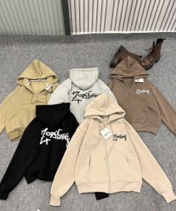 áo Khoác Hoodie Nỉ Nam Nữ Thiết Kế Khóa Kéo In Chữ ở Ngực – Htm Fashion