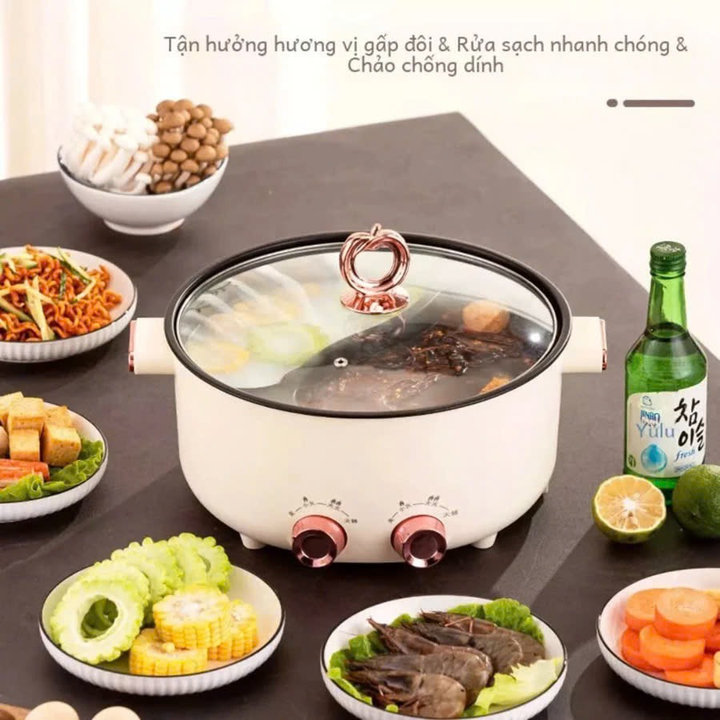 Nồi Lẩu điện 2 Ngăn 2 Nút điều Chỉnh Amazing Ah 5.5l – Gdn