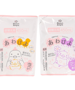 (nội địa Nhật) Sữa Tắm Gội Toàn Thân Awapiyo Smartangel Dịu Nhẹ, An Toàn Và Lành Tính Cho Bé 450ml X 2 Gói