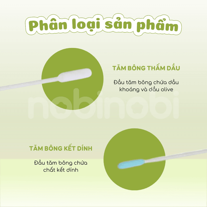 (nội địa Nhật) Tăm Bông Smartangel Thấm Dầu & Kết Dính Dễ Dàng Làm Sạch Kháng Khuẩn Cho Bé 60 Cây