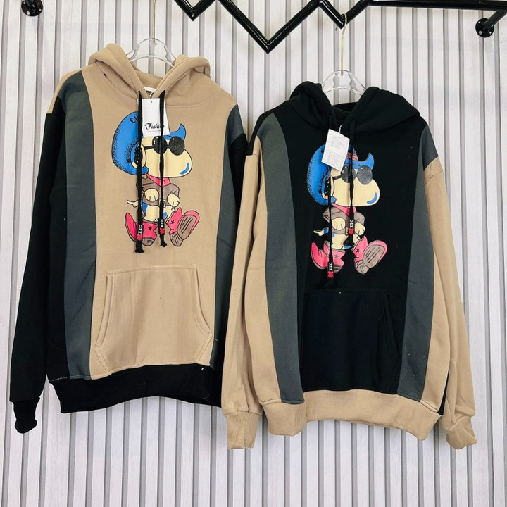 áo Hoodie Nỉ Có Nón Tròng đầu In Gấu đeo Kính – Htm Fashion