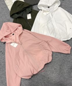 áo Khoác Dù Nhăn 2 Lớp Có Nón Thiết Kế Khóa Kéo – Htm Fashion