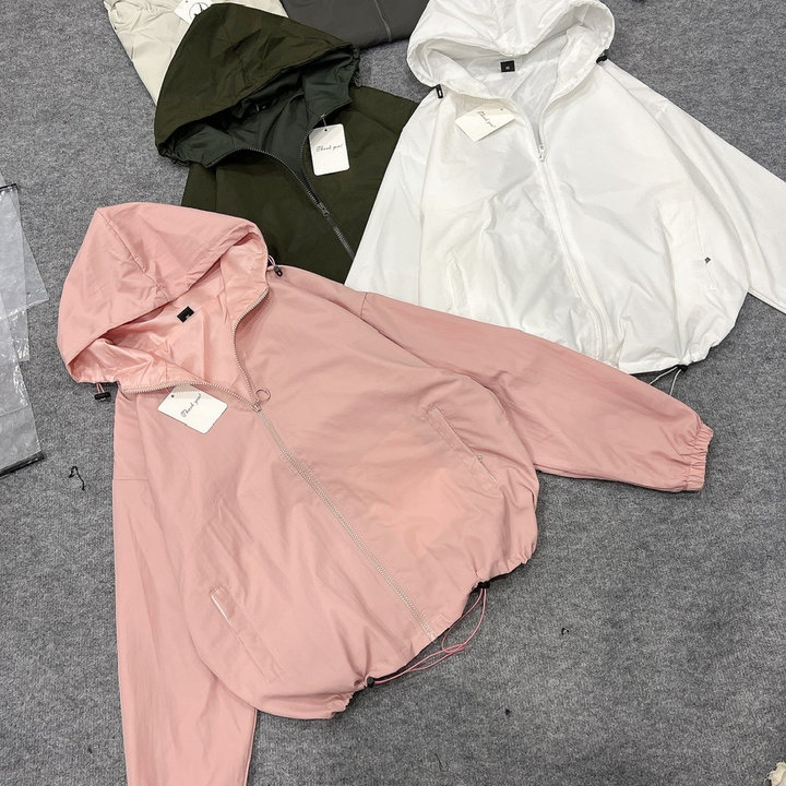 áo Khoác Dù Nhăn 2 Lớp Có Nón Thiết Kế Khóa Kéo – Htm Fashion