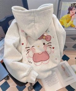 áo Hoodie Nữ Vải Nỉ Ngoại Form Rộng In Hình Kitty Má Hồng Siêu Xinh Tp80 – Golden Dream