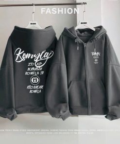 áo Khoác Hoodie Nỉ Nam Nữ In Chữ Komila – Htm Fashion