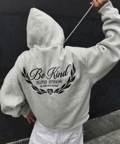 áo Khoác Nỉ Nam Nữ Có Nón Họa Tiết Bekind – Htm Fashion